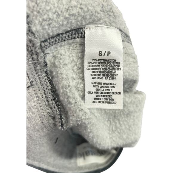 Aeropostale Jogger Sweatpants Womens Small Gray Crop Logo Fleece Lounge Casual - Picture 7 of 13